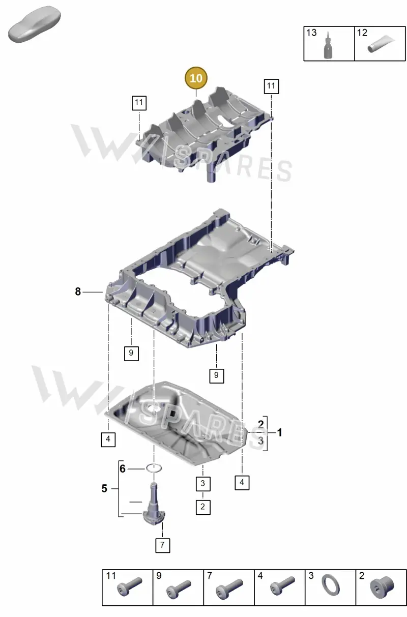 9A711528901 — Porsche Cayenne Coupe (2023-2023) diagram p60104120, position 10