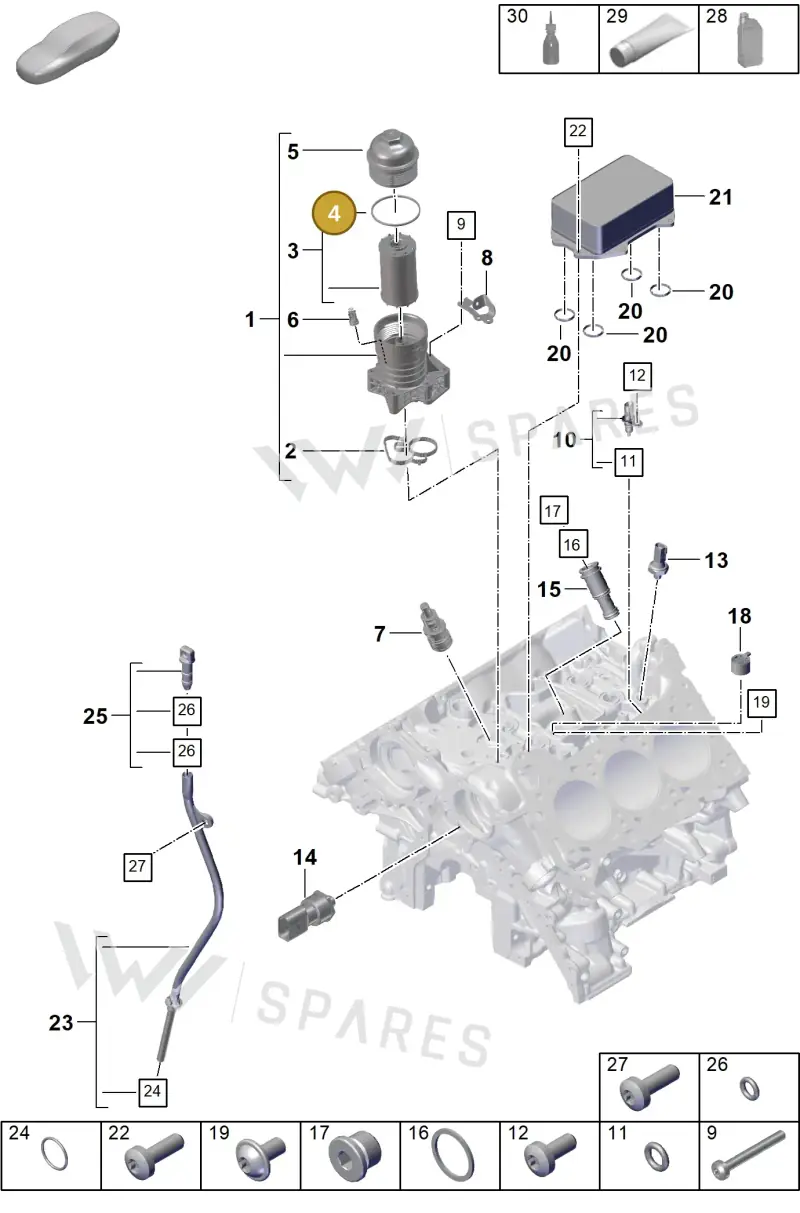 9A711533100 — Porsche Cayenne Coupe (2023-2023) diagram p60104210, position 4