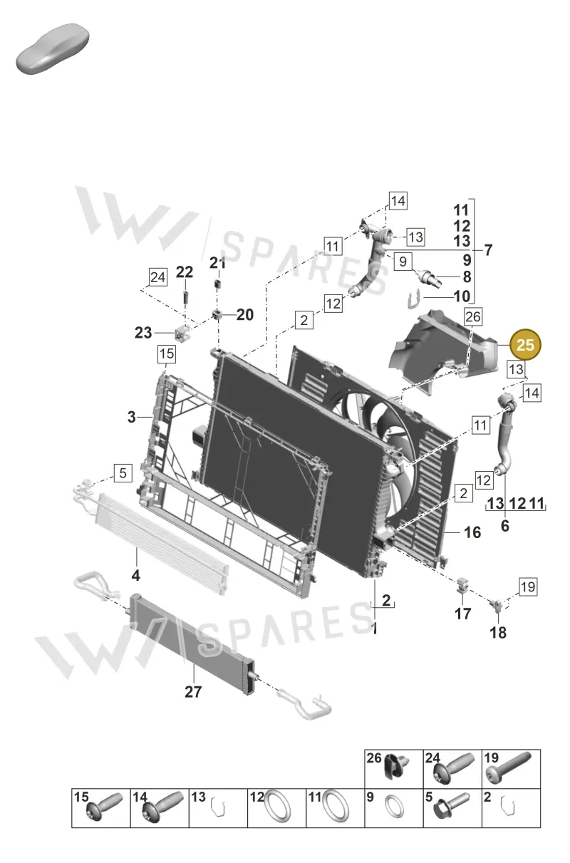 9A711936300 — Porsche Panamera (2020-2023) diagram p58105200, position 25