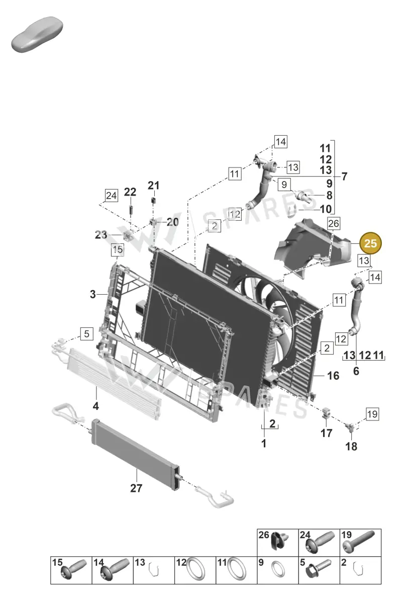 9A711936311 — Porsche Panamera (2023-2025) diagram p58105200, position 25