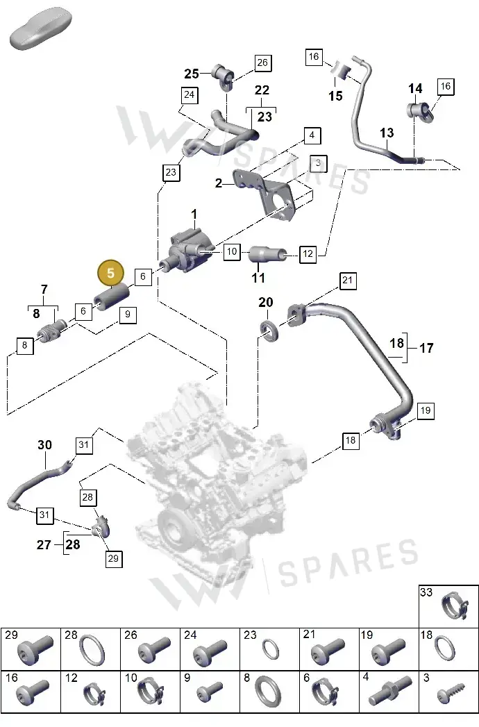 9A712105210 — Porsche Cayenne Coupe (2023-2023) diagram p60105055, position 5