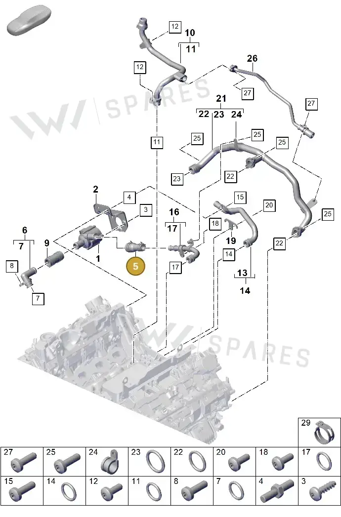 9A712105400 — Porsche Cayenne Hybrid Coupe (2023-) diagram p60105060, position 5