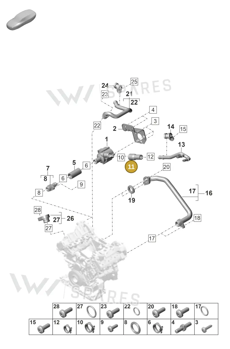 9A712105410 — Porsche Panamera (2023-2025) diagram p58105110, position 11