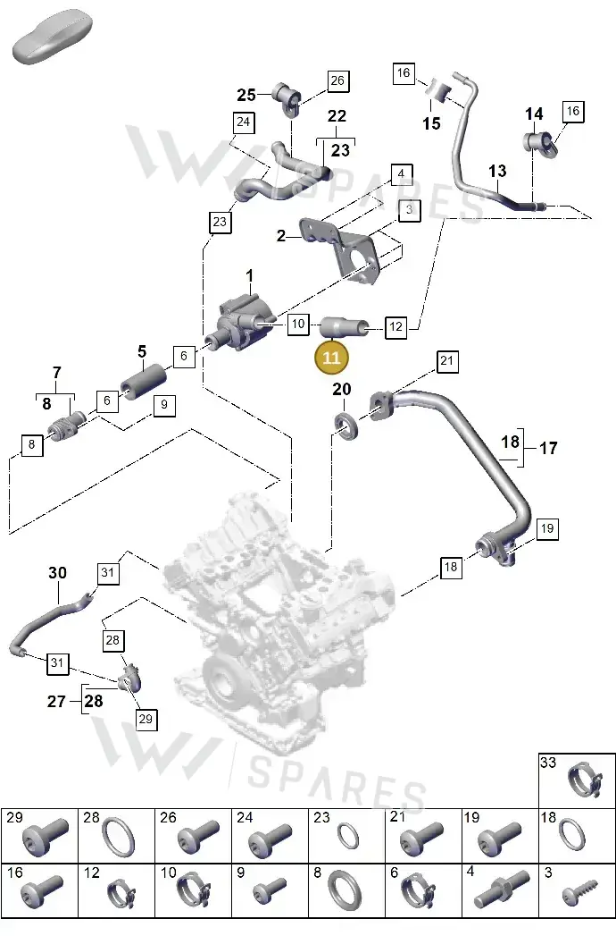9A712105410 — Porsche Cayenne Coupe (2023-2023) diagram p60105055, position 11