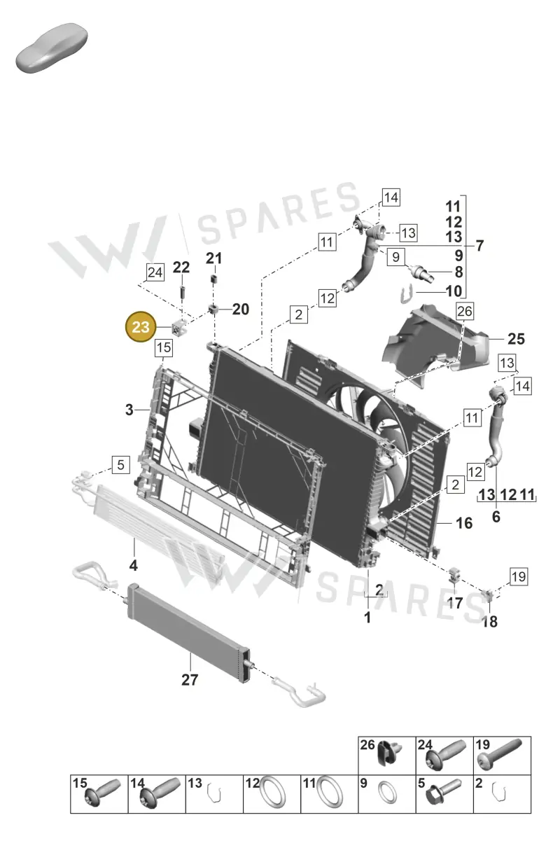 9A712107910 — Porsche Panamera (2023-2025) diagram p58105200, position 23