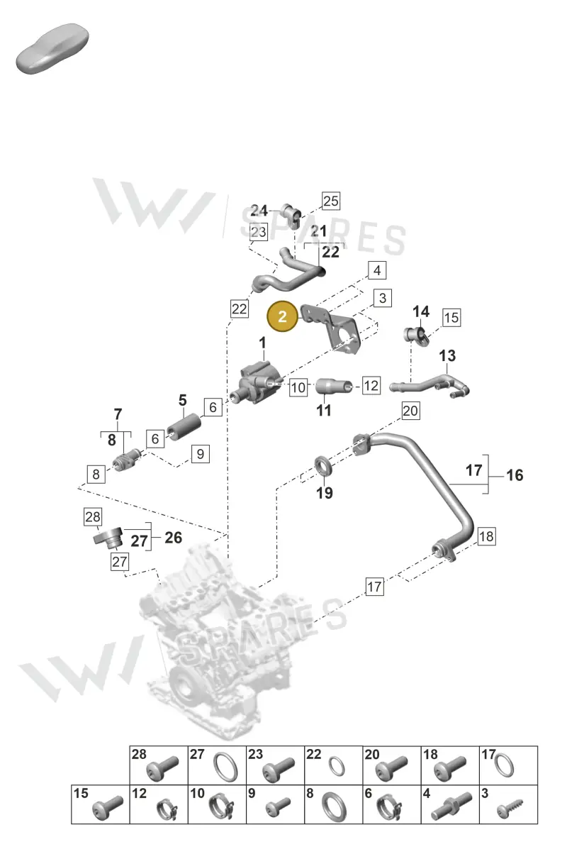 9A712109302 — Porsche Panamera (2023-2025) diagram p58105110, position 2