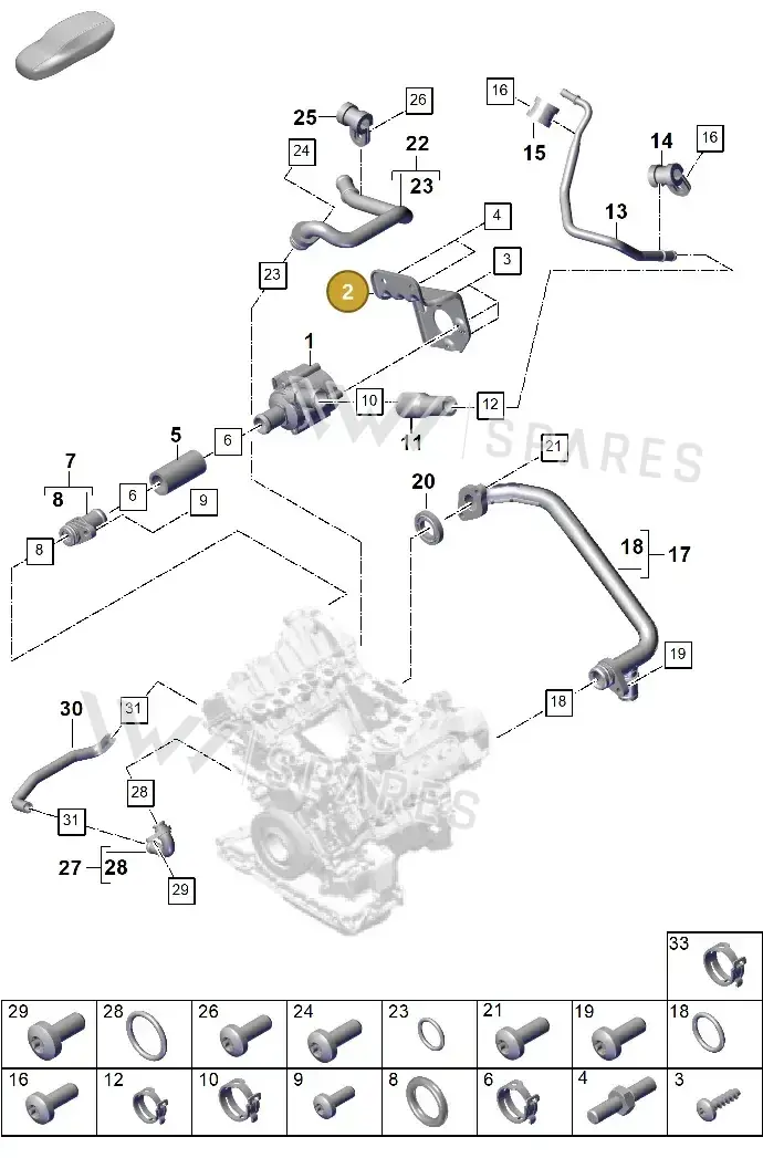 9A712109302 — Porsche Cayenne Coupe (2023-2023) diagram p60105055, position 2