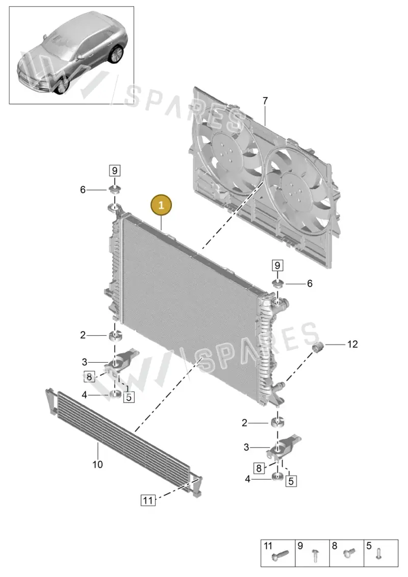 9A712125101 — Porsche Macan (2018-2022) diagram p52000116, position 1