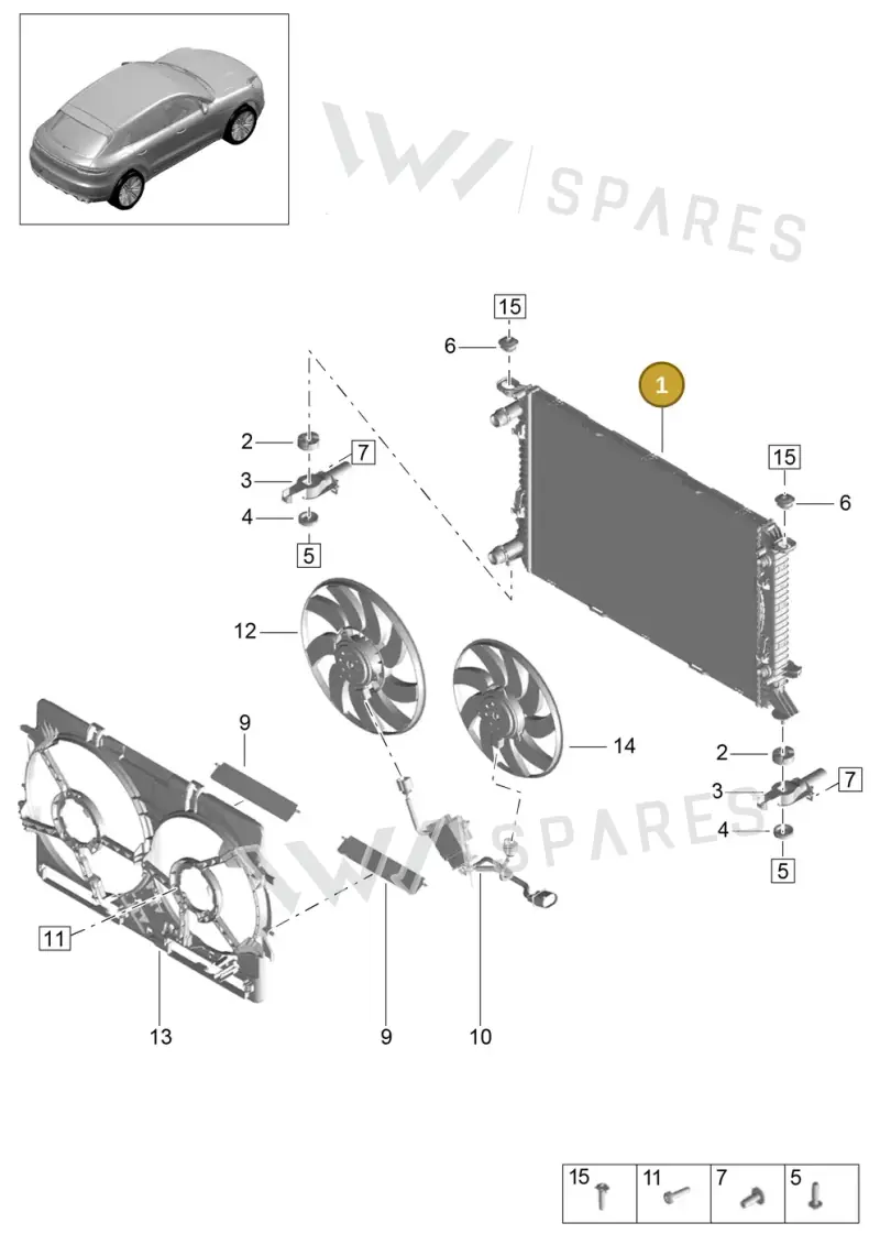 9A712125110 — Porsche Macan (2018-2022) diagram p52000112, position 1