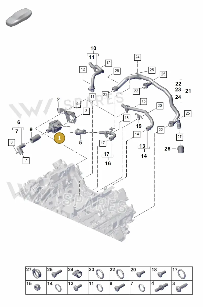 9A7121601 — Porsche Panamera (2020-2023) diagram p58105100, position 1