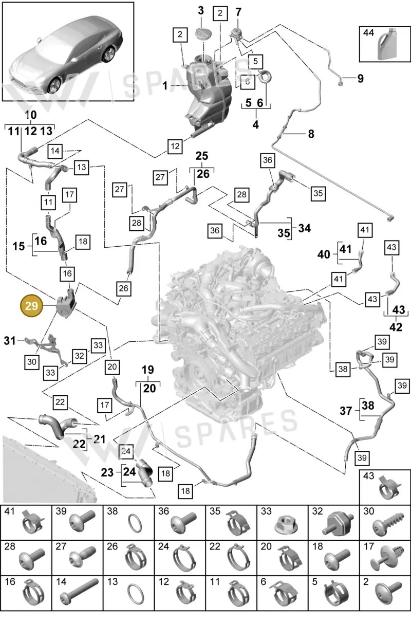 9A712160120 — Porsche Panamera (2016-2020) diagram p49105060, position 29