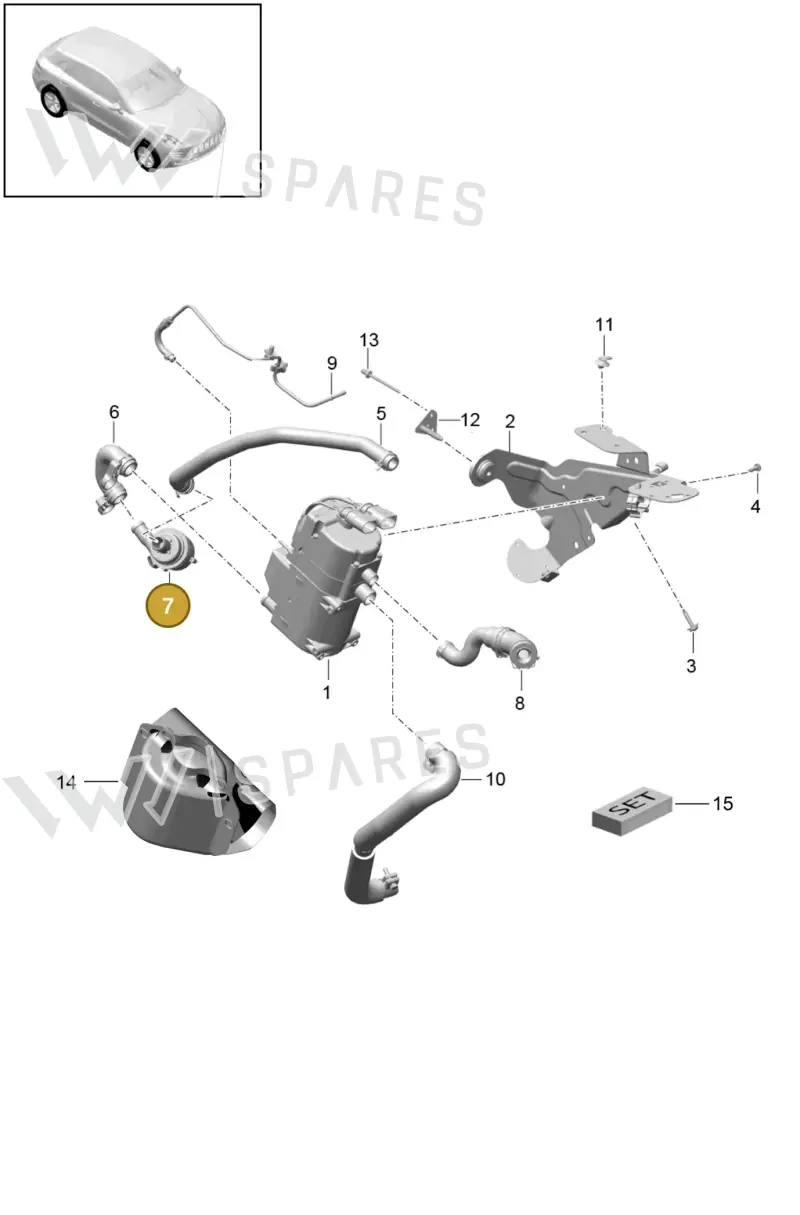 9A7121601B — Porsche Macan (2013-2018) diagram p44813020, position 7
