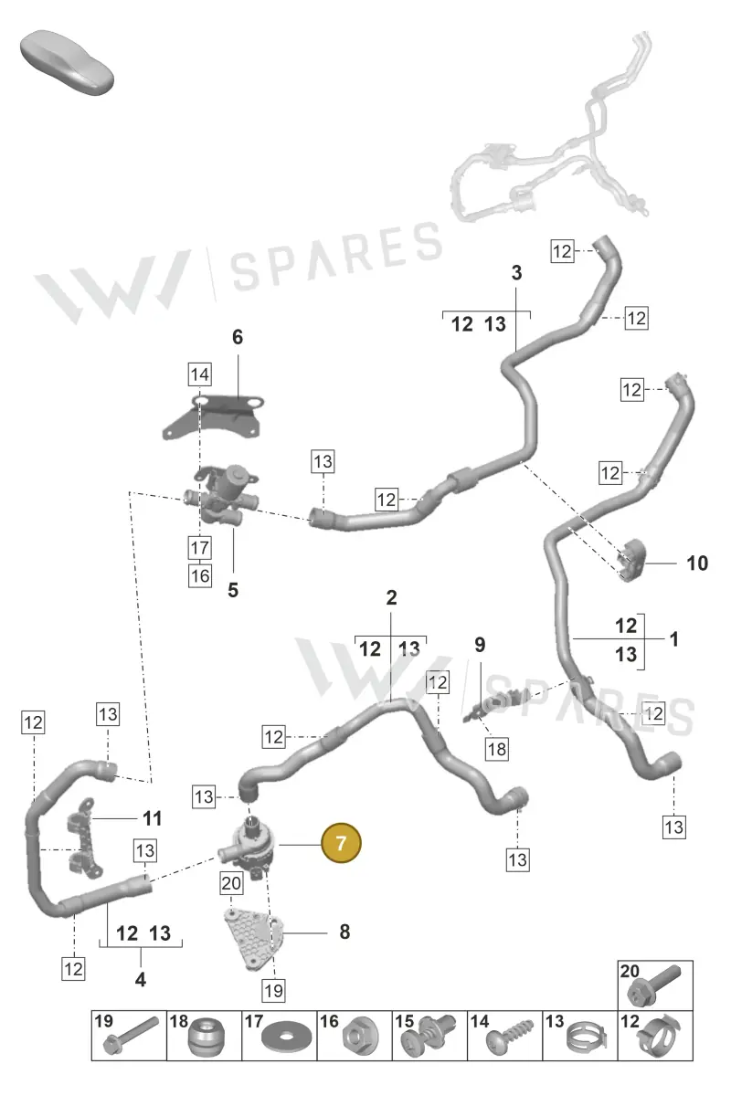 9A7121601B — Porsche Panamera (2020-2023) diagram p58813100, position 7