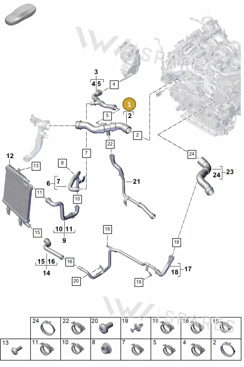 9A712205140 — Porsche Panamera (2023-2025) diagram p62105300, position 1