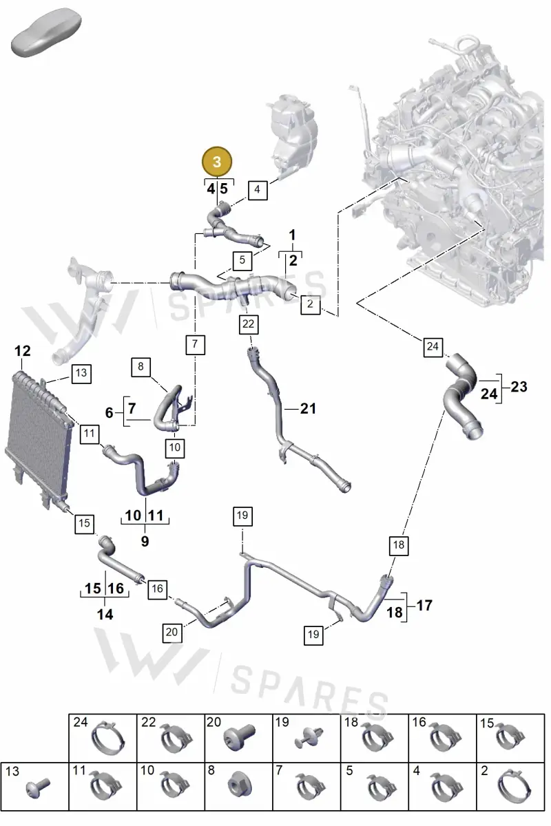 9A712210900 — Porsche Panamera (2023-2025) diagram p62105300, position 3