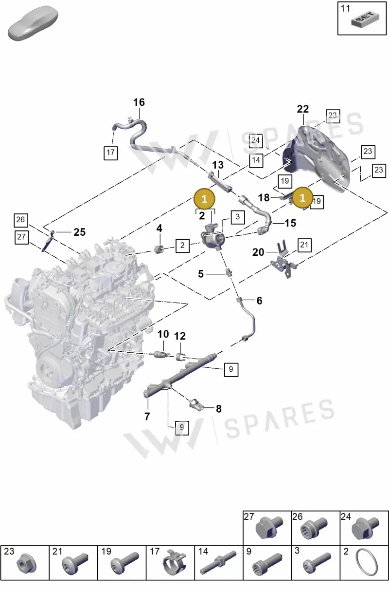9A7127025 — Porsche Cayenne Coupe (2023-2023) diagram p60107000, position 1