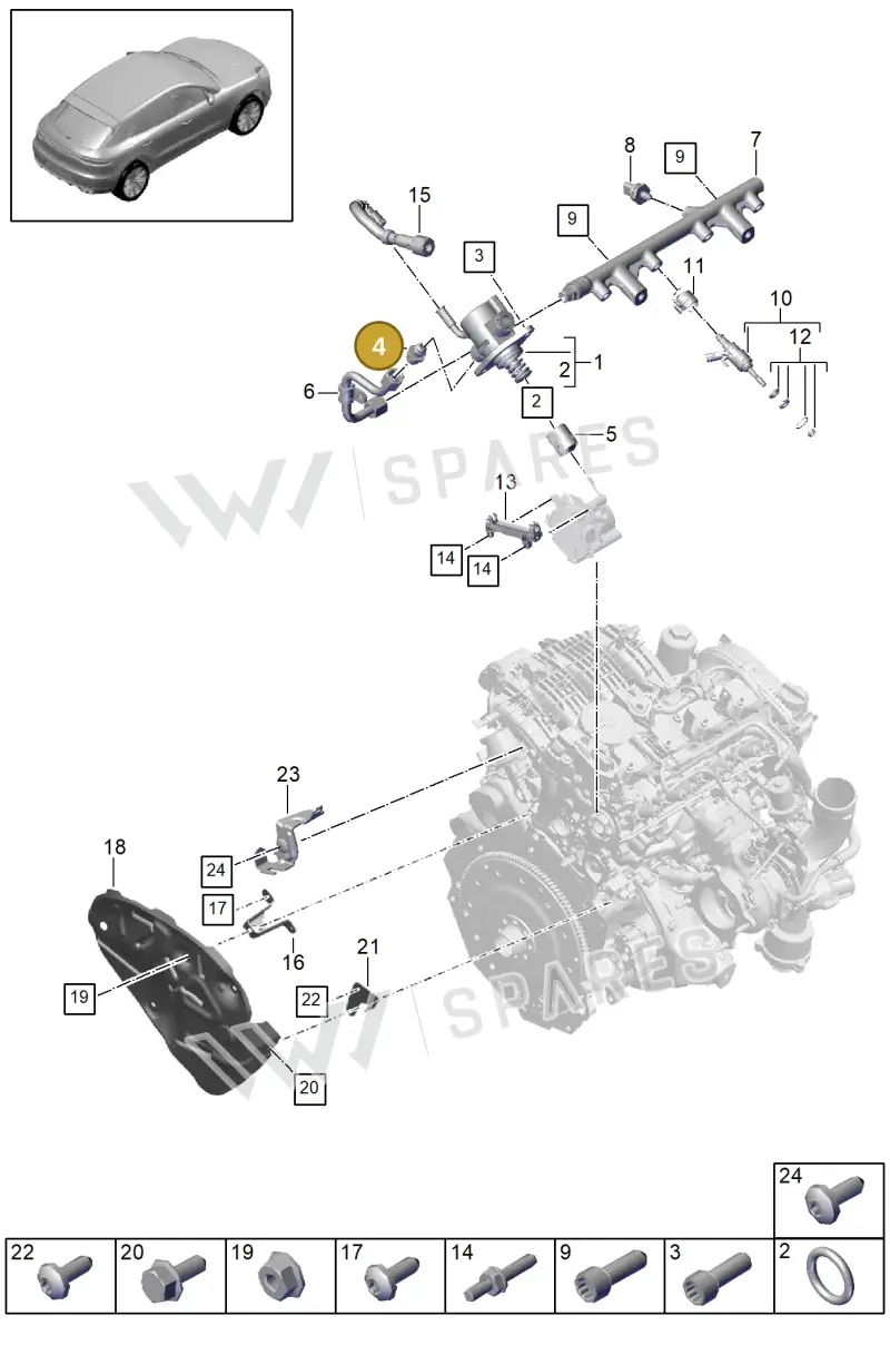9A7127065 — Porsche Macan (2018-2022) diagram p52000014, position 4