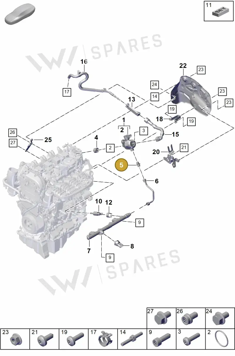 9A7127065 — Porsche Cayenne Coupe (2023-2023) diagram p60107000, position 5