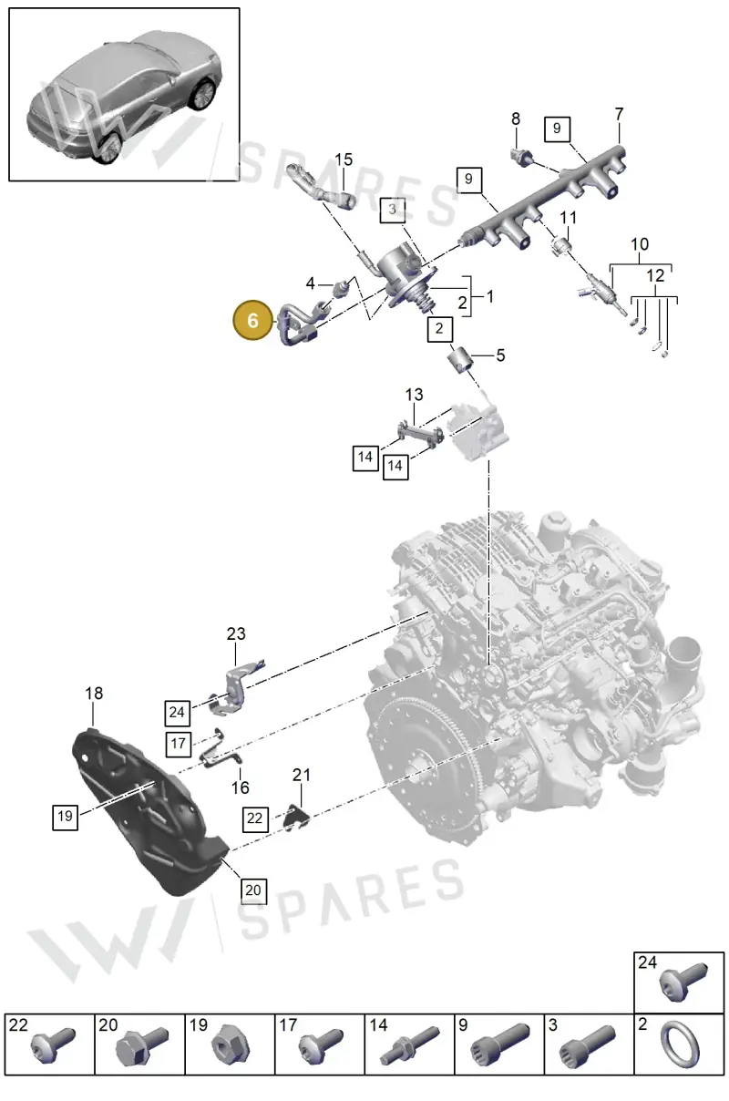 9A7127501 — Porsche Macan (2018-2022) diagram p52000014, position 6