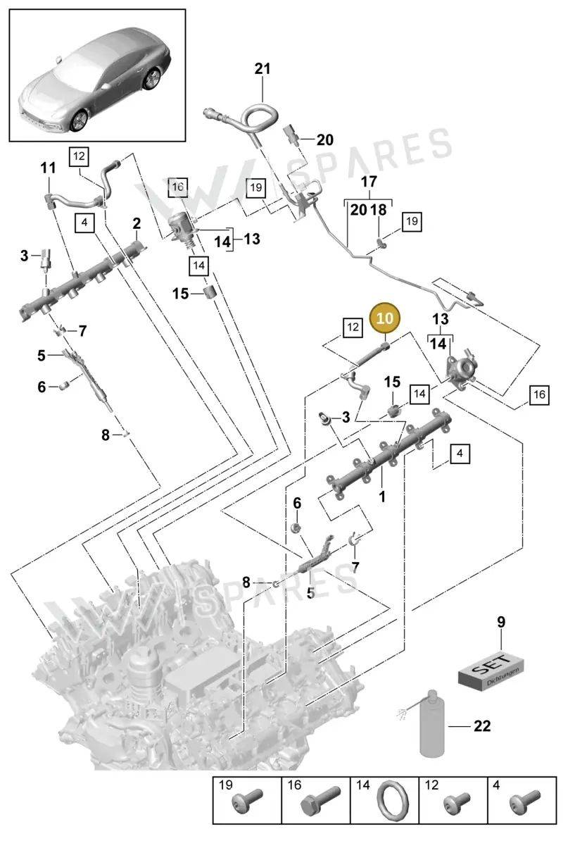 9A712750700 — Porsche Panamera (2016-2020) diagram p49107000, position 10