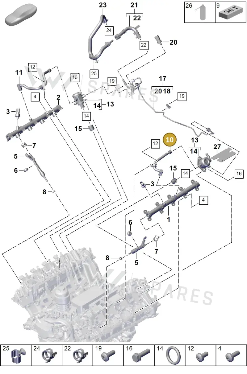 9A712750700 — Porsche Cayenne Coupe (2023-2023) diagram p60107020, position 10