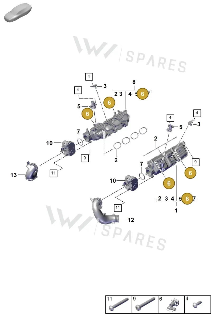 9A712966700 — Porsche Cayenne Coupe (2023-2023) diagram p60107120, position 6