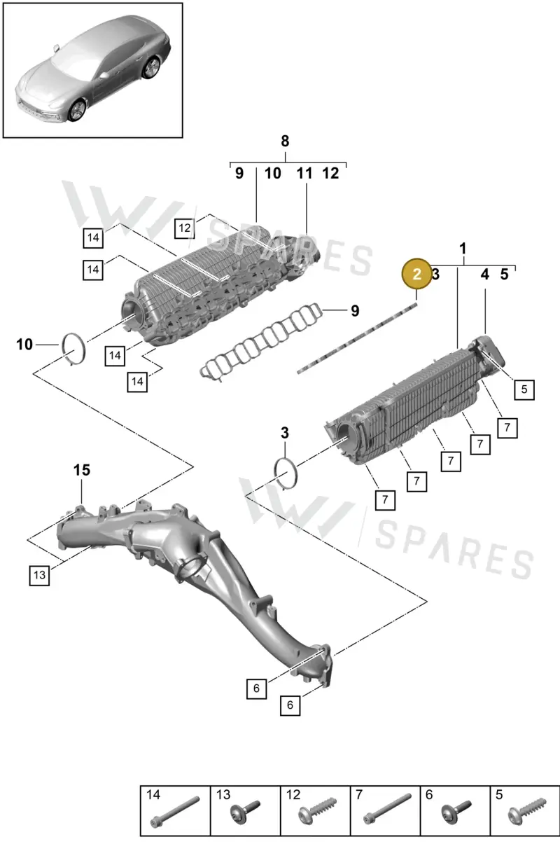 9A712970700 — Porsche Panamera 4 Hybrid (2016-2020) diagram p49107035, position 2