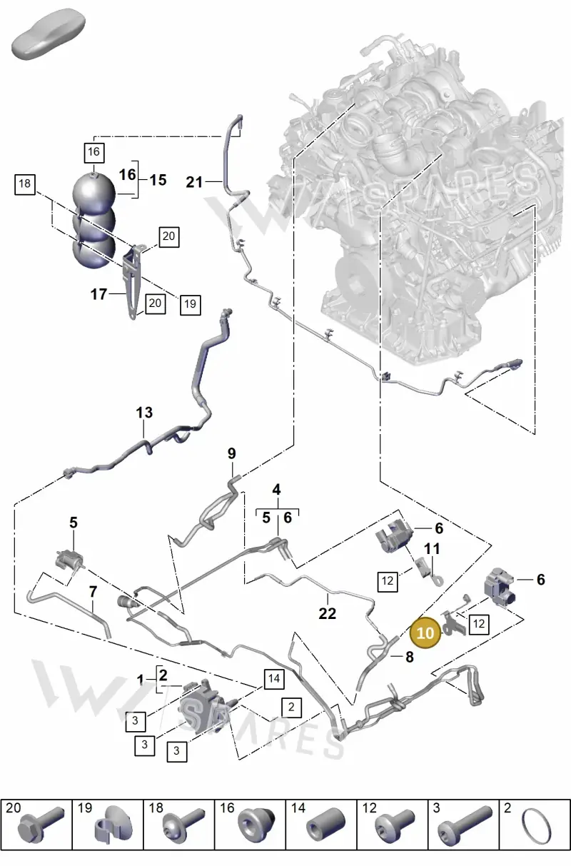 9A713040500 — Porsche Cayenne Coupe (2023-2023) diagram p60107410, position 10
