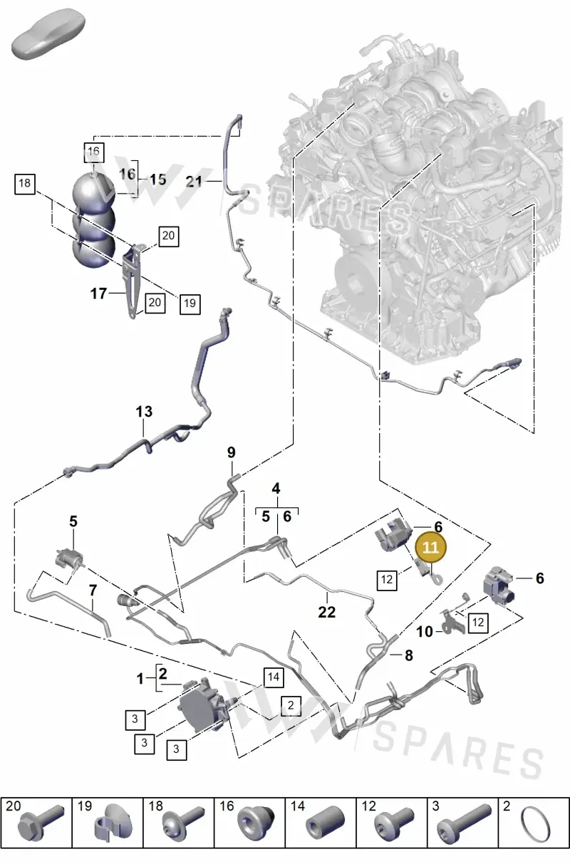 9A713040730 — Porsche Cayenne Coupe (2023-2023) diagram p60107410, position 11