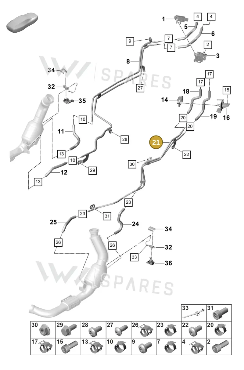 9A7131967A — Porsche Panamera (2020-2023) diagram p58202310, position 21