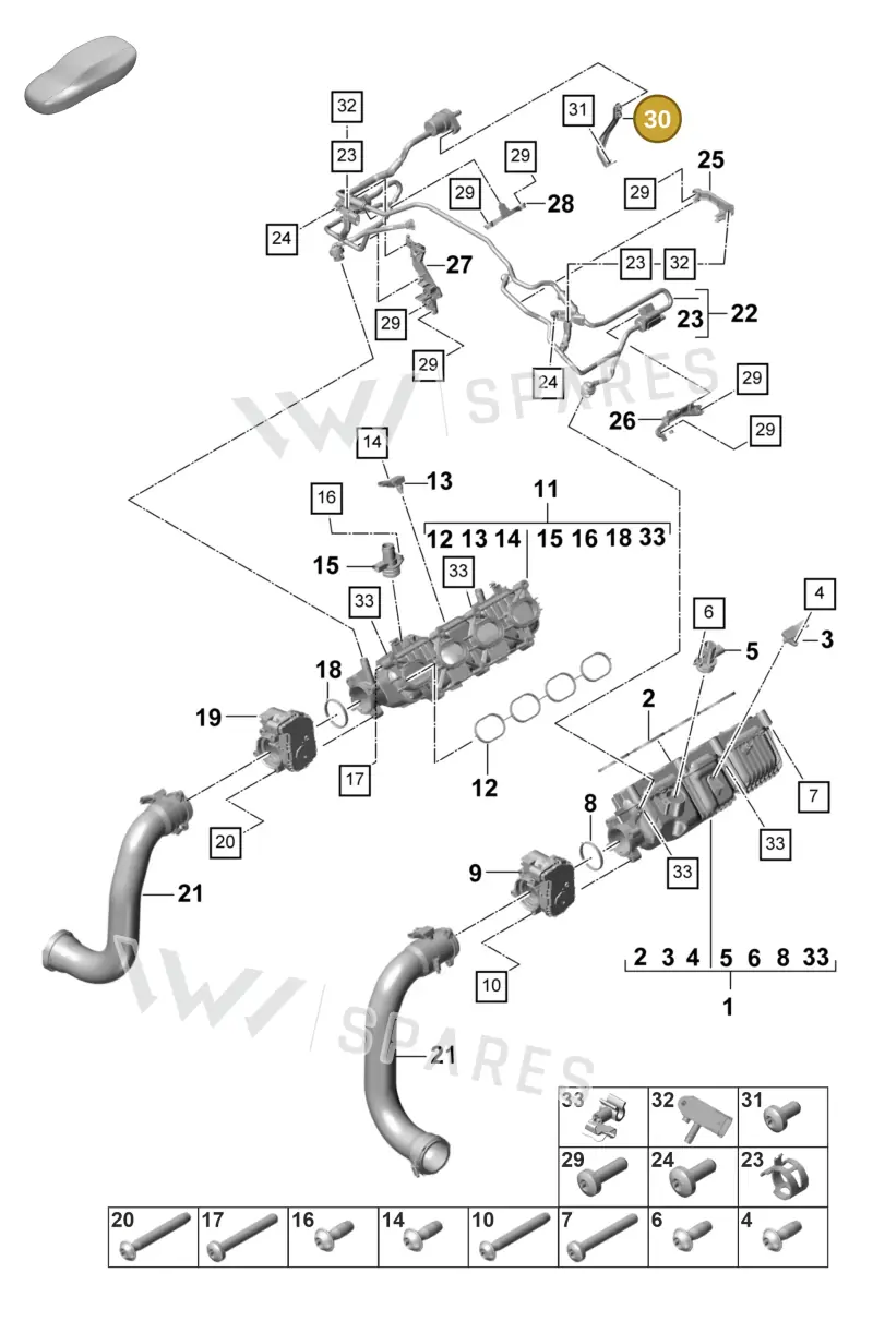 9A713323900 — Porsche Panamera (2020-2023) diagram p58107100, position 30