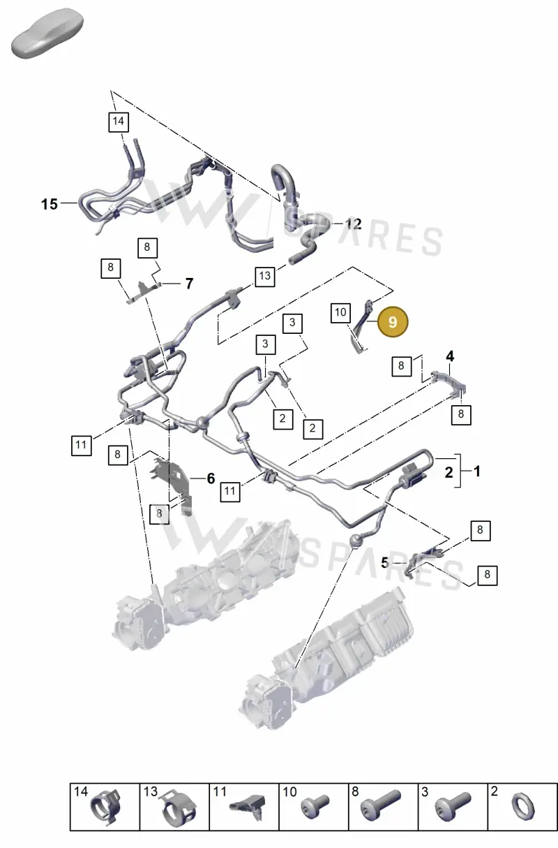 9A713323900 — Porsche Cayenne Coupe (2023-2023) diagram p60107320, position 9
