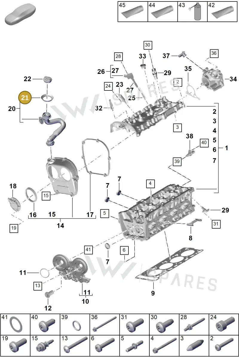9A713328703 — Porsche Cayenne Coupe (2023-2023) diagram p60103000, position 21