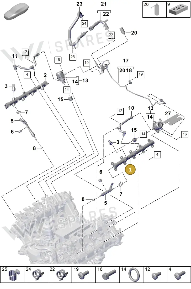 9A713331501 — Porsche Cayenne Coupe (2023-2023) diagram p60107020, position 1