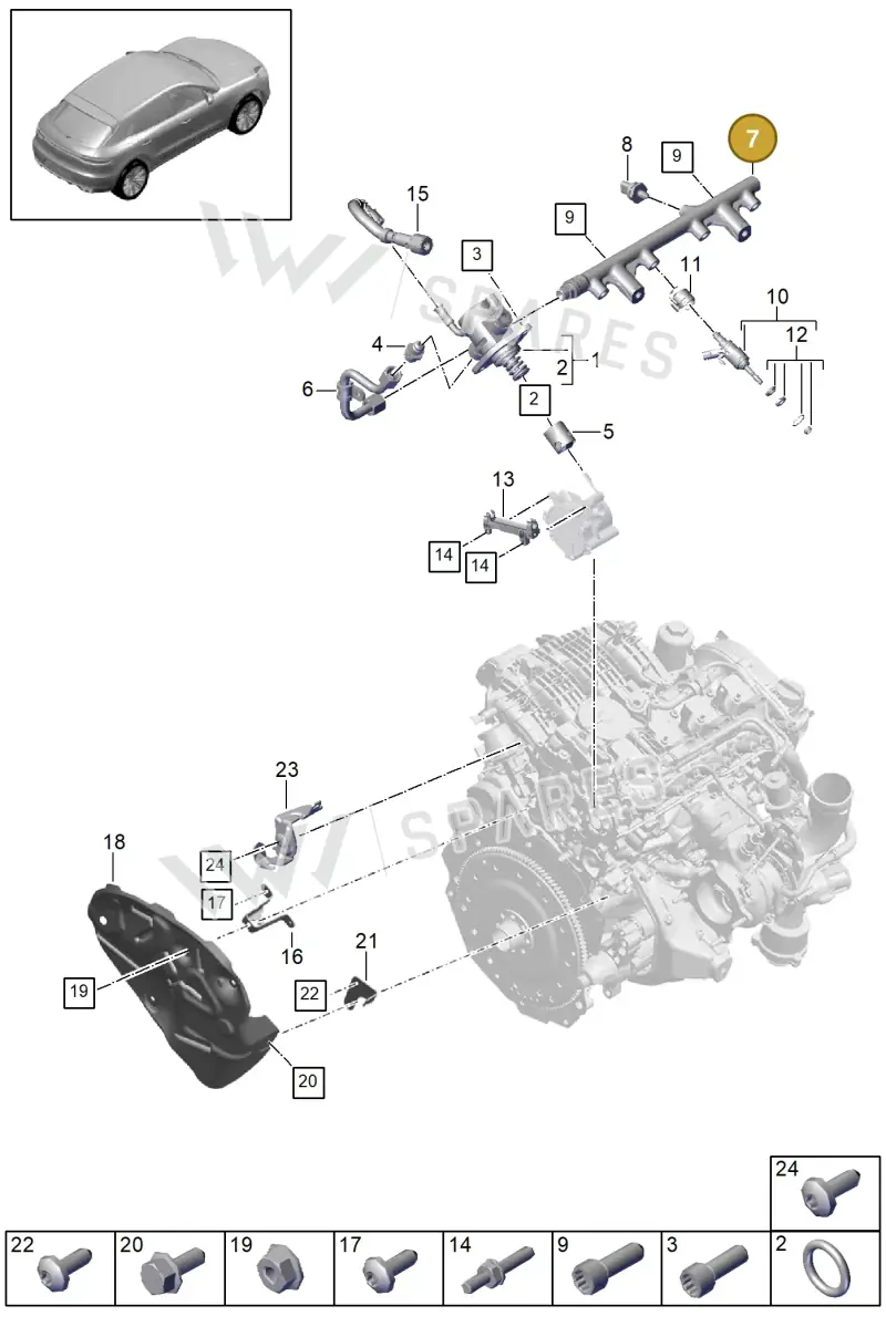 9A7133317 — Porsche Macan (2018-2022) diagram p52000014, position 7