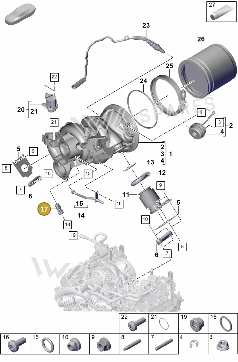 9A713355400 — Porsche Cayenne Hybrid Coupe (2023-) diagram p60202010, position 17
