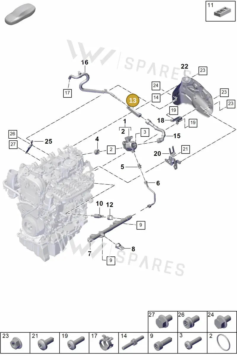 9A7133689 — Porsche Cayenne Coupe (2023-2023) diagram p60107000, position 13