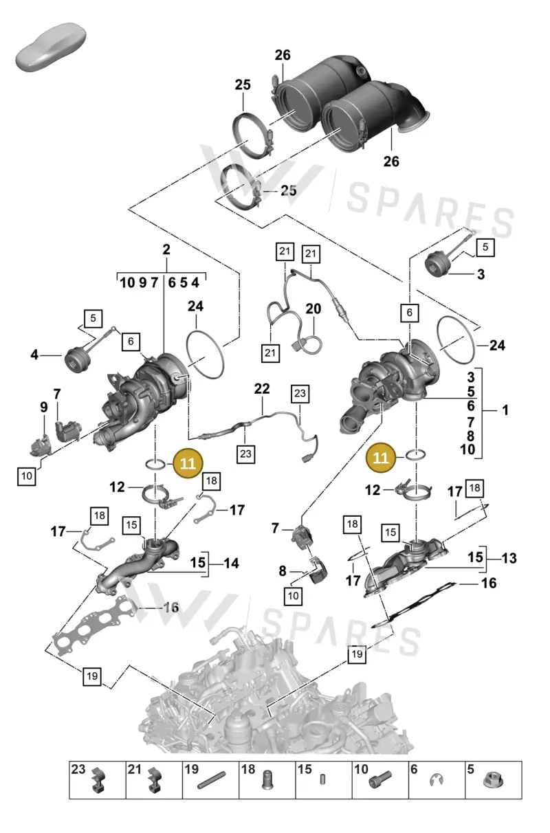 9A714503900 — Porsche Panamera (2020-2023) diagram p58202000, position 11