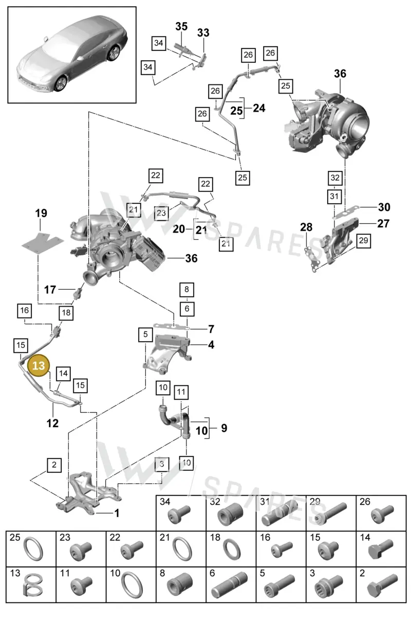 9A714511900 — Porsche Panamera (2016-2020) diagram p49202040, position 13