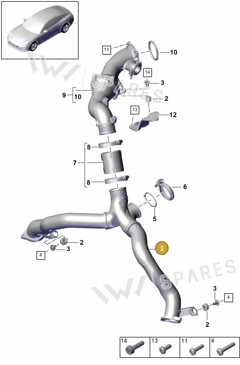 9A714567320 — Porsche Panamera (2016-2020) diagram p49107070, position 1