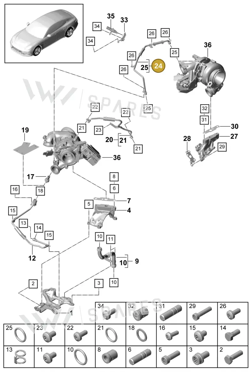 9A714582500 — Porsche Panamera (2016-2020) diagram p49202040, position 24