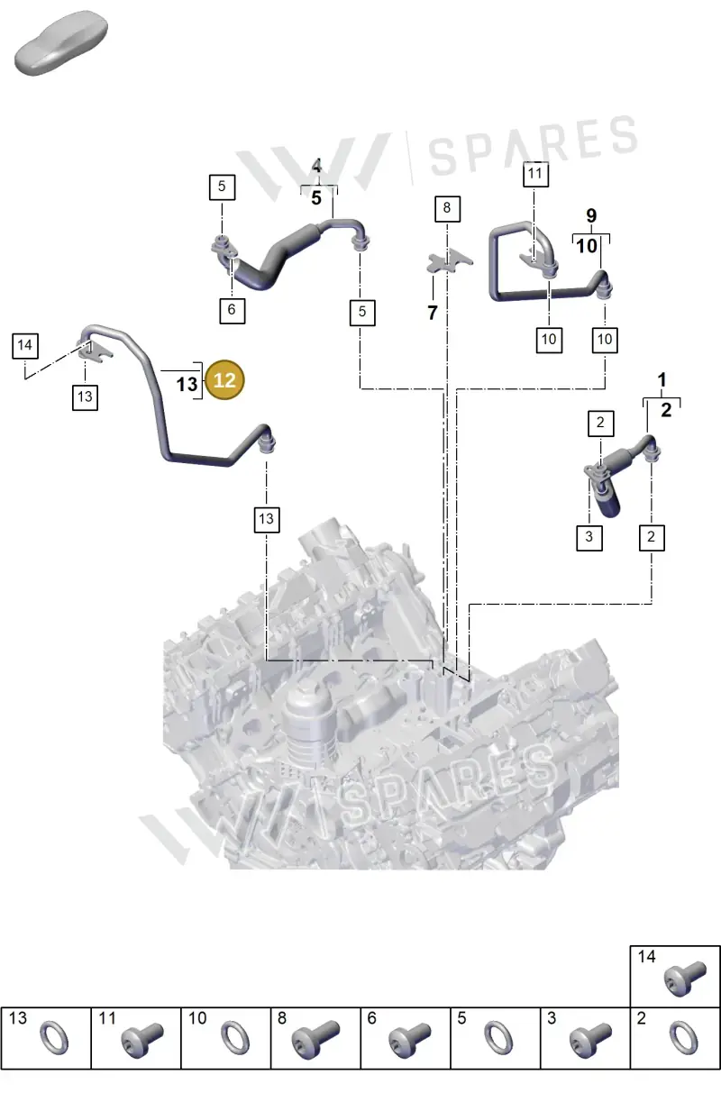 9A714594800 — Porsche Cayenne Coupe (2023-2023) diagram p60202120, position 12