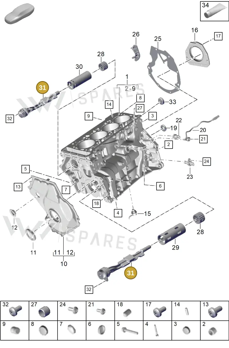 9A7198205B — Porsche Cayenne Coupe (2023-2023) diagram p60101100, position 31