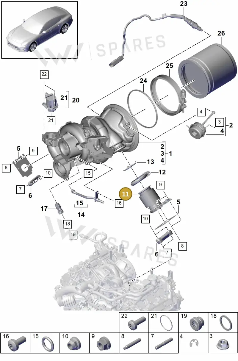 9A725308200 — Porsche Panamera (2016-2020) diagram p49202020, position 11