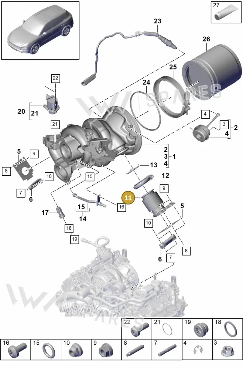 9A725308200 — Porsche Cayenne (2017-2023) diagram p51202010, position 11
