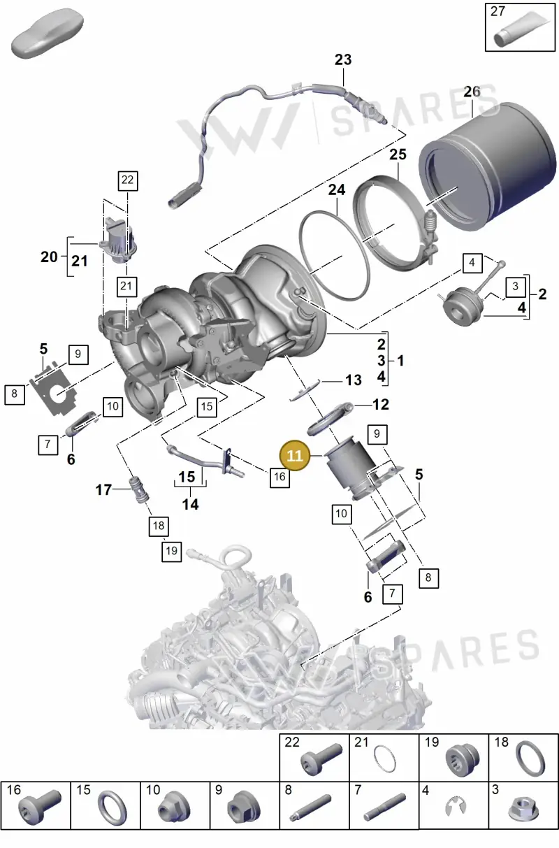 9A725308200 — Porsche Cayenne Coupe (2023-2023) diagram p60202010, position 11