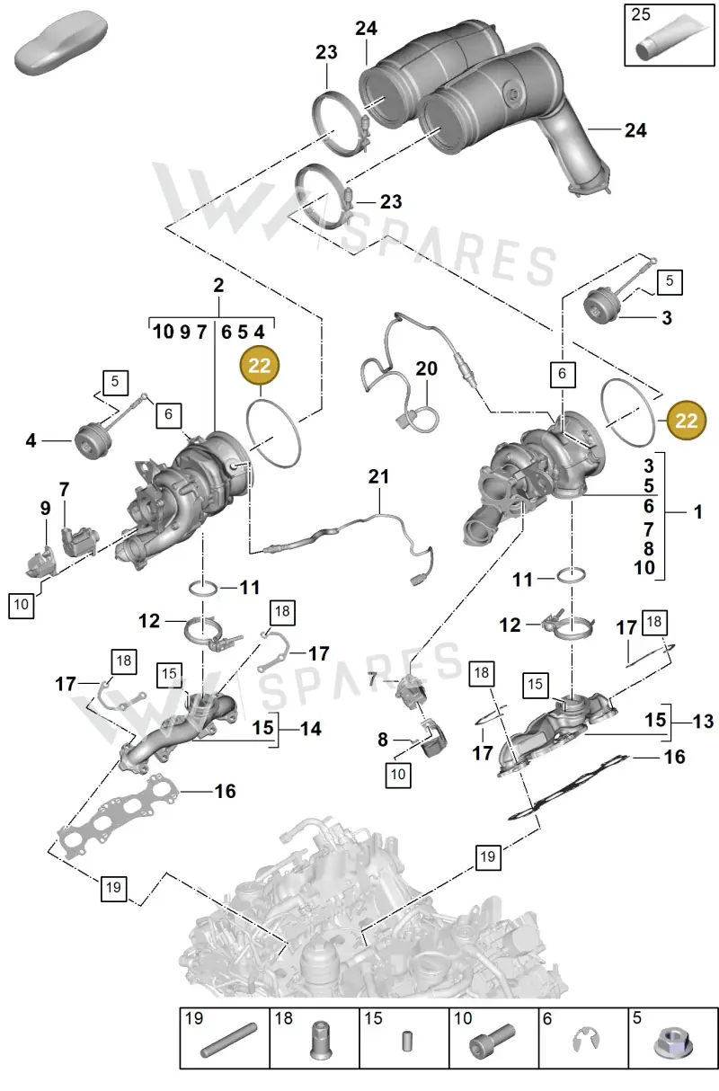 9A725311500 — Porsche Cayenne Hybrid Coupe (2023-) diagram p60202020, position 22