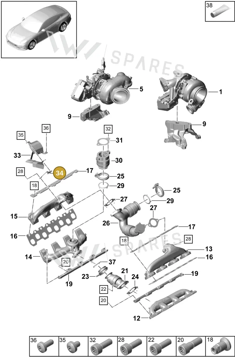 9A725319800 — Porsche Panamera (2016-2020) diagram p49202010, position 34