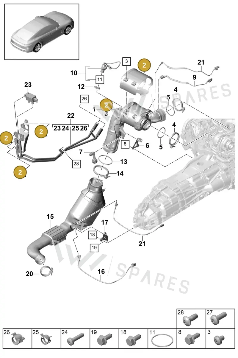 9A725323300 — Porsche Panamera (2016-2020) diagram p49202060, position 2