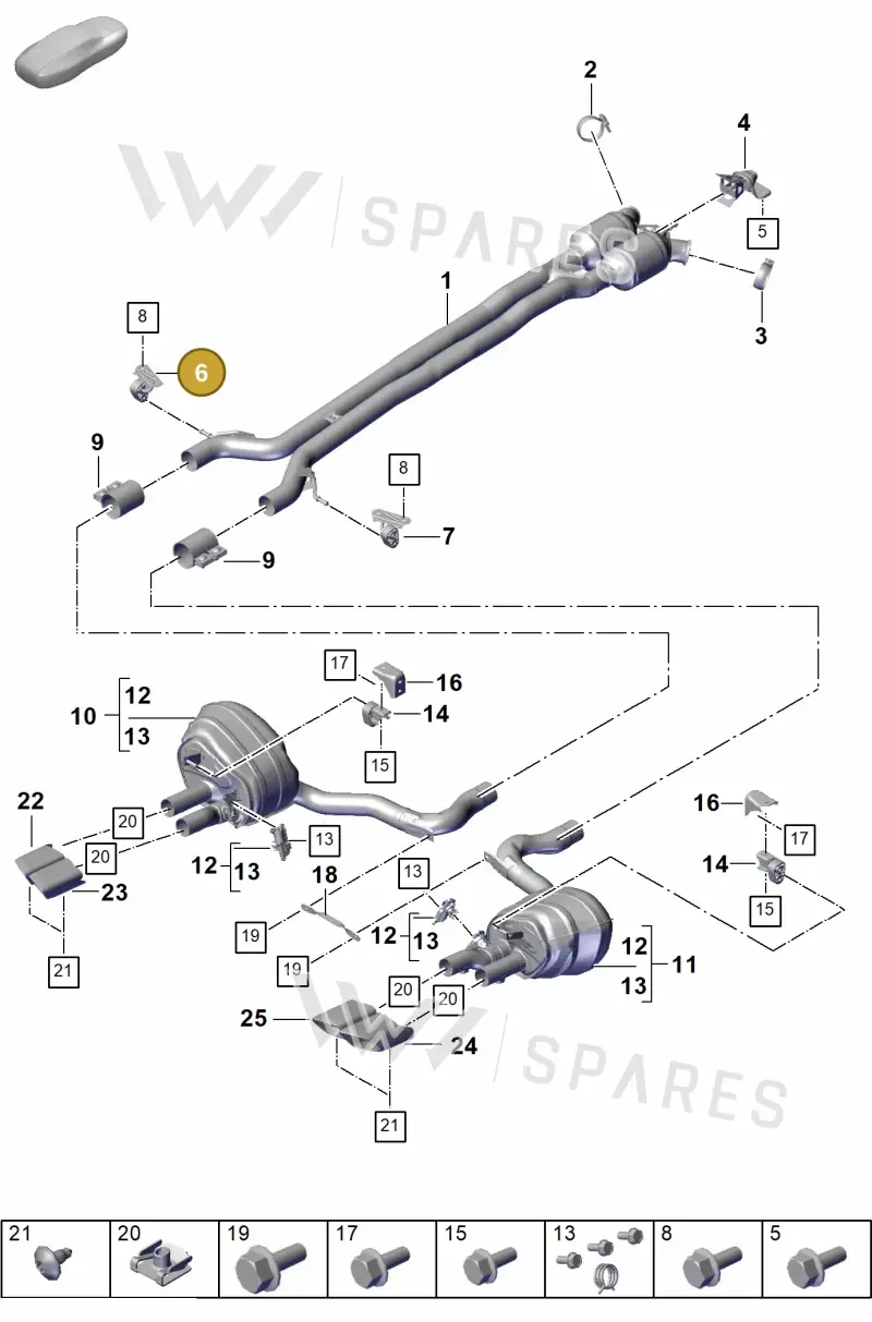 9A725324500 — Porsche Panamera (2023-2025) diagram p62203000, position 6